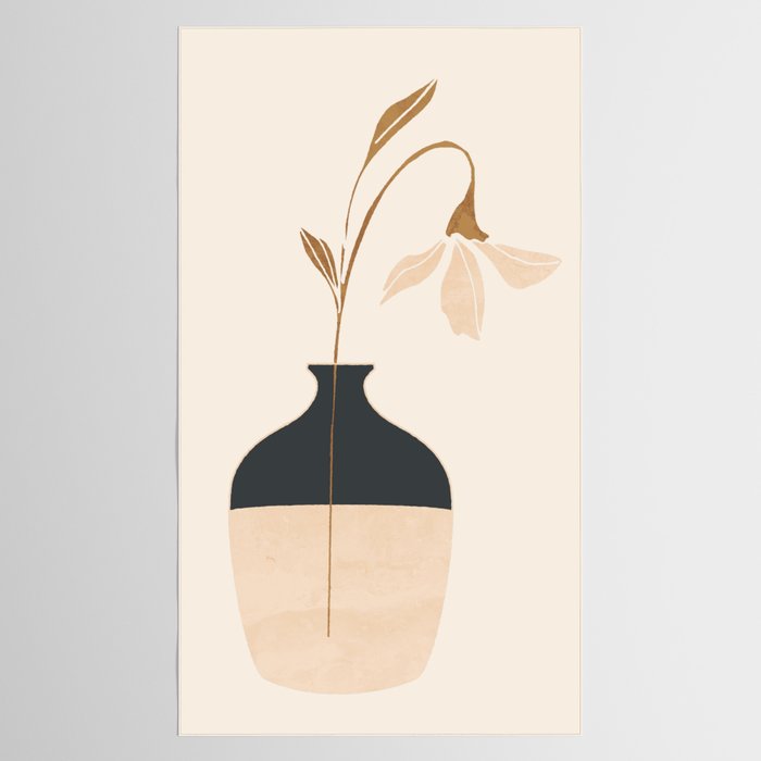 Minimal Abstract Art Vase Flower 3a Tablecloth Gallery Image 2
