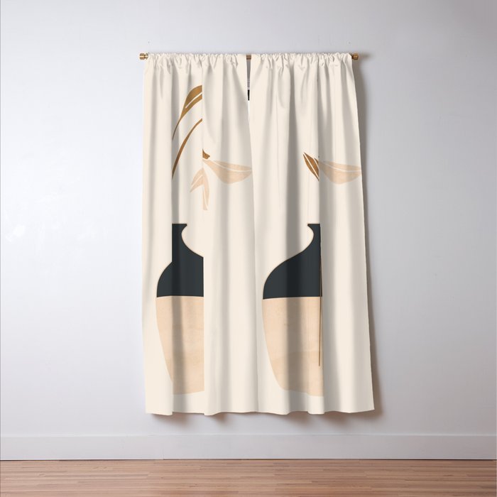 Minimal Abstract Art Vase Flower 3a Window Curtain Gallery Image 3