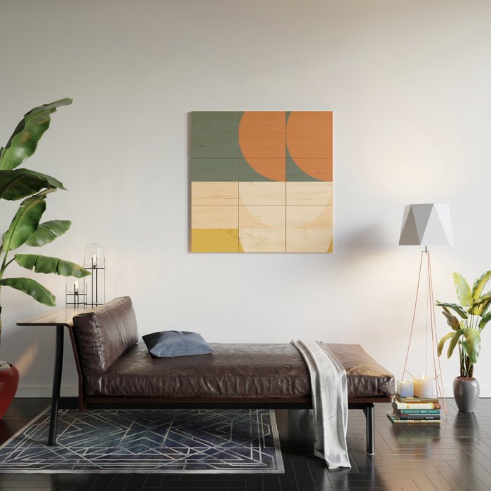 Abstract Geometric 02 Wood Wall Art Gallery Image 2