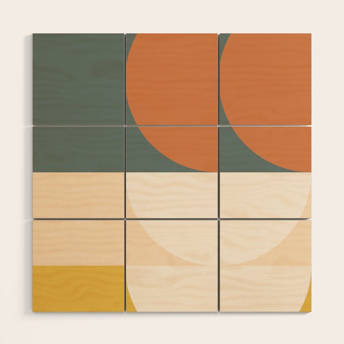 Abstract Geometric 02 Wood Wall Art Gallery Image 1