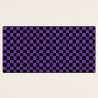 Halloween Purple and Black Checkerboard Pattern SM Desk Mat Gallery Image 3