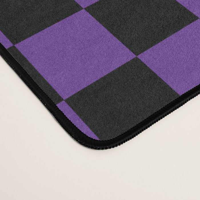 Halloween Purple and Black Checkerboard Pattern SM Desk Mat Gallery Image 4