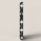 Atomic Age Retro Midcentury 1950s Starburst Pattern in White and Black iPhone Case Gallery Image 2
