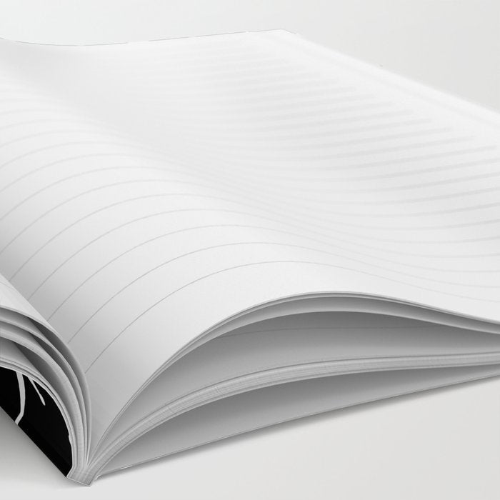 Atomic Age Retro Midcentury 1950s Starburst Pattern in White and Black Notebook Gallery Image 2