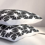 Atomic Age Retro Midcentury 1950s Starburst Pattern in White and Black Pillow Sham Gallery Image 3