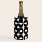 Atomic Age Retro Midcentury 1950s Starburst Pattern in White and Black Wine Chiller Gallery Image 3