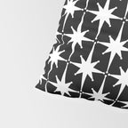 Atomic Age Retro Midcentury 1950s Starburst Pattern in White and Black Pillow Sham Gallery Image 4