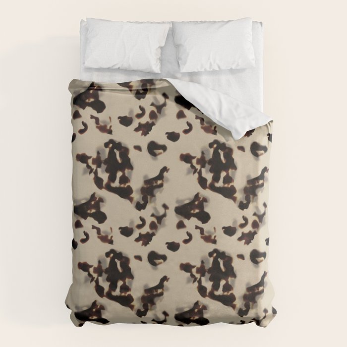 Chic Tortoise Shell on Ivory Duvet Cover Gallery Image 1