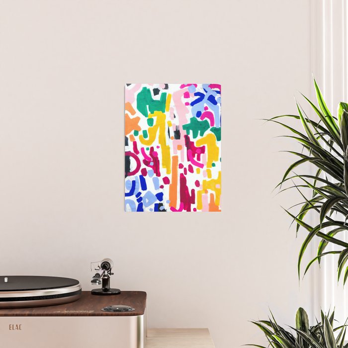 Candy In The Milky Way Galaxy Original Painting by Ejaaz Haniff Acrylic Painting Abstract Art Shapes Pattern Fun Colorful Shapes Poster Gallery Image 2
