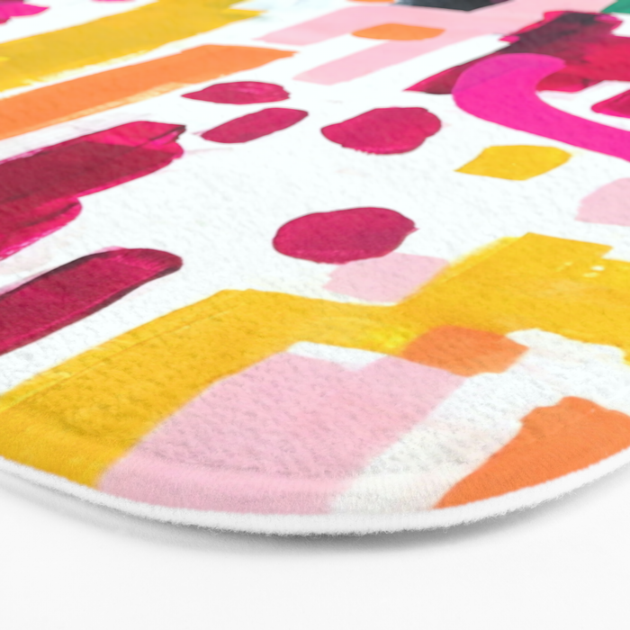 Candy In The Milky Way Galaxy Original Painting by Ejaaz Haniff Acrylic Painting Abstract Art Shapes Pattern Fun Colorful Shapes Bath Mat Gallery Image 3