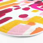 Candy In The Milky Way Galaxy Original Painting by Ejaaz Haniff Acrylic Painting Abstract Art Shapes Pattern Fun Colorful Shapes Bath Mat Gallery Image 3