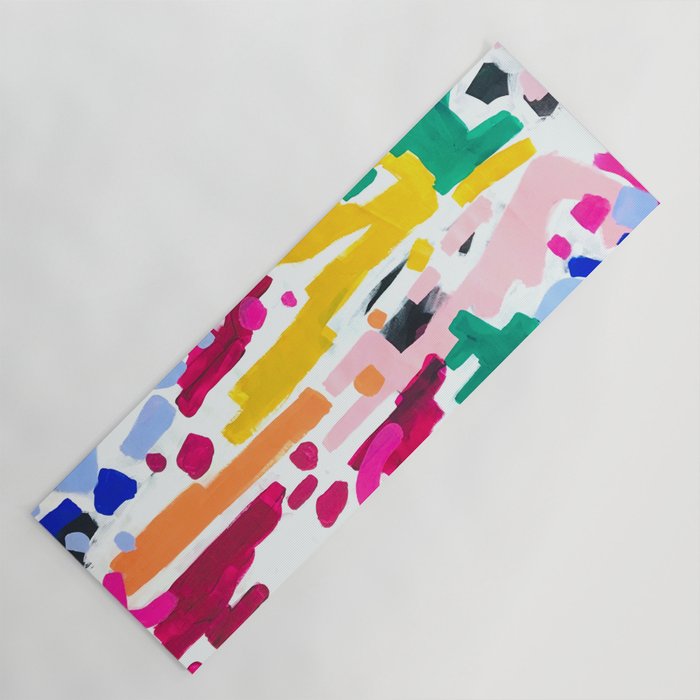 Candy In The Milky Way Galaxy Original Painting by Ejaaz Haniff Acrylic Painting Abstract Art Shapes Pattern Fun Colorful Shapes Yoga Mat Gallery Image 1