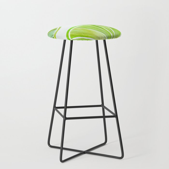Fresh Lime Citrus Abstract Watercolor Stool Gallery Image 1
