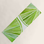 Fresh Lime Citrus Abstract Watercolor Yoga Mat Gallery Image 1