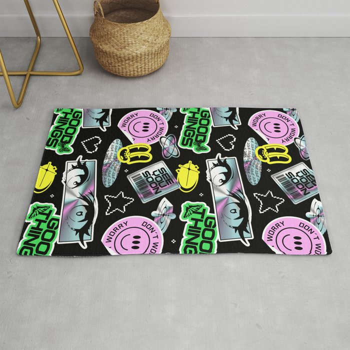 carpet campany y2k swag 彼女います Y2K Patterned Rugs: Area & Indoor – Society6