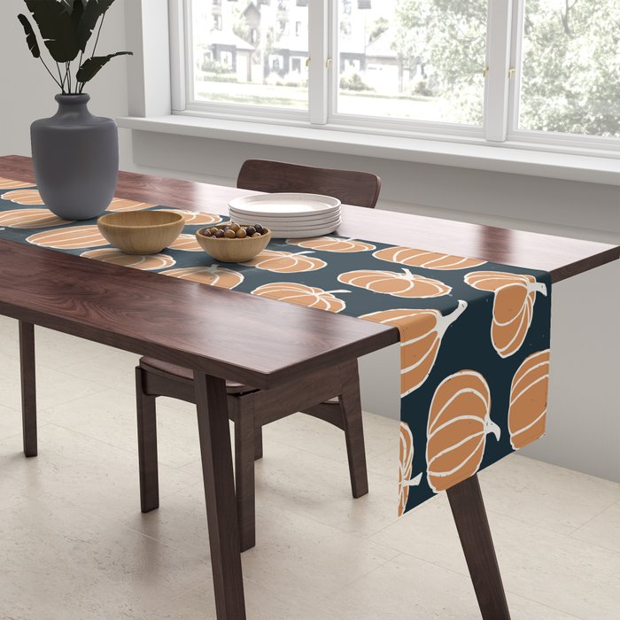 Navy Pumpkins Table Runner Gallery Image 2