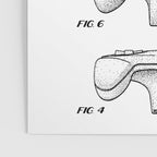 Video Game Controller Patent - Retro Gaming Game Room Art - White Poster Gallery Image 3