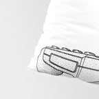 Video Game Controller Patent - Retro Gaming Game Room Art - White Pillow Sham Gallery Image 4