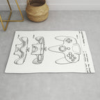Video Game Controller Patent - Retro Gaming Game Room Art - White Rug Gallery Image 1