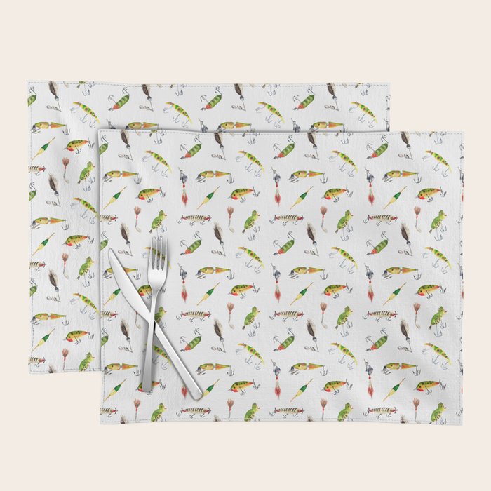 Vintage Fishing Lures Placemat Gallery Image 1