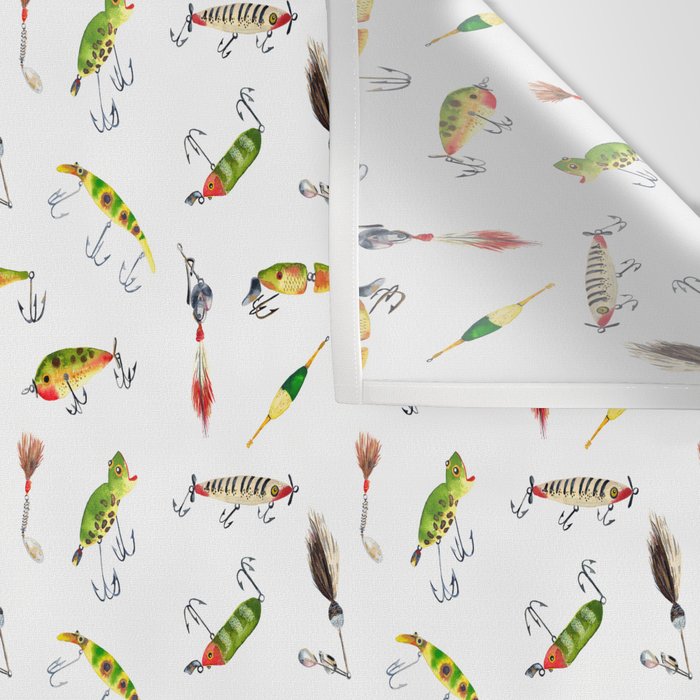 Vintage Fishing Lures Wall Tapestry Gallery Image 3