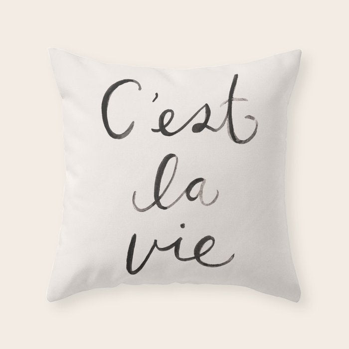 C'est La Vie Throw Pillow Gallery Image 6