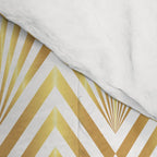 Gold art deco diamonds on white Comforter Gallery Image 4