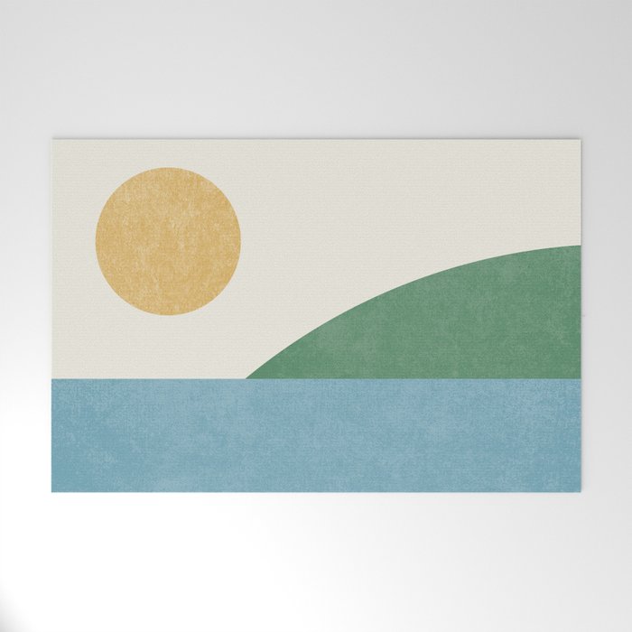 Sunny Landscape Welcome Mat Gallery Image 1