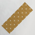 double cross on mustard  Yoga Mat Gallery Image 1