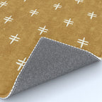 double cross on mustard  Rug Gallery Image 4