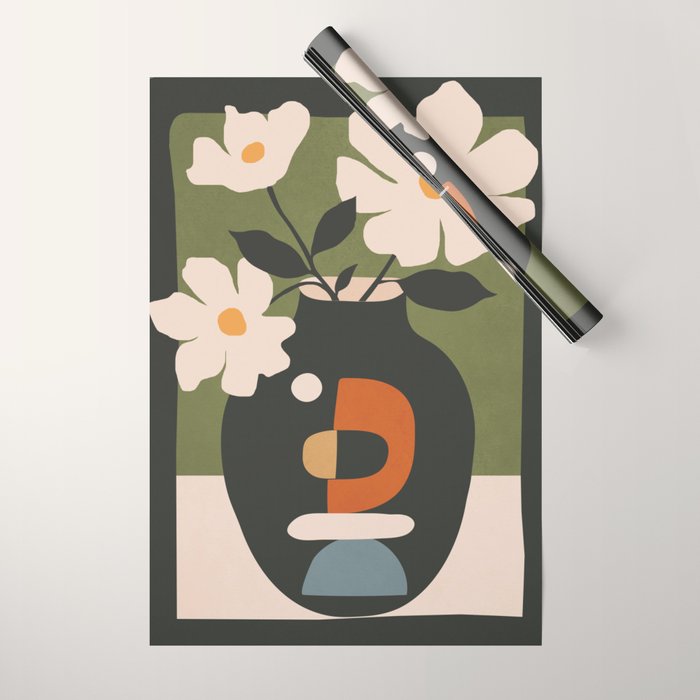 Geometric Blossom 3 Wrapping Paper Gallery Image 1