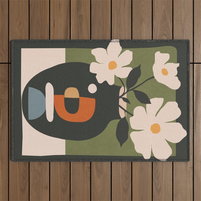 Geometric Blossom 3 Outdoor Rug Gallery Image 1