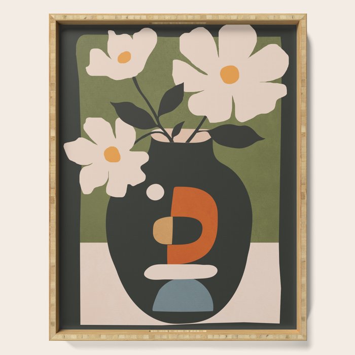 Geometric Blossom 3 Serving Tray Gallery Image 1