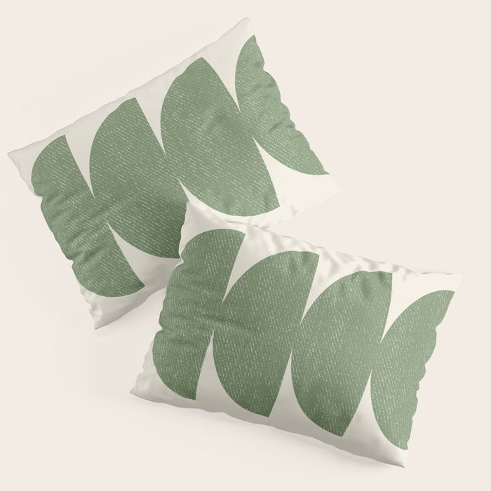 Half Circle 3 - Green Pillow Sham Gallery Image 1