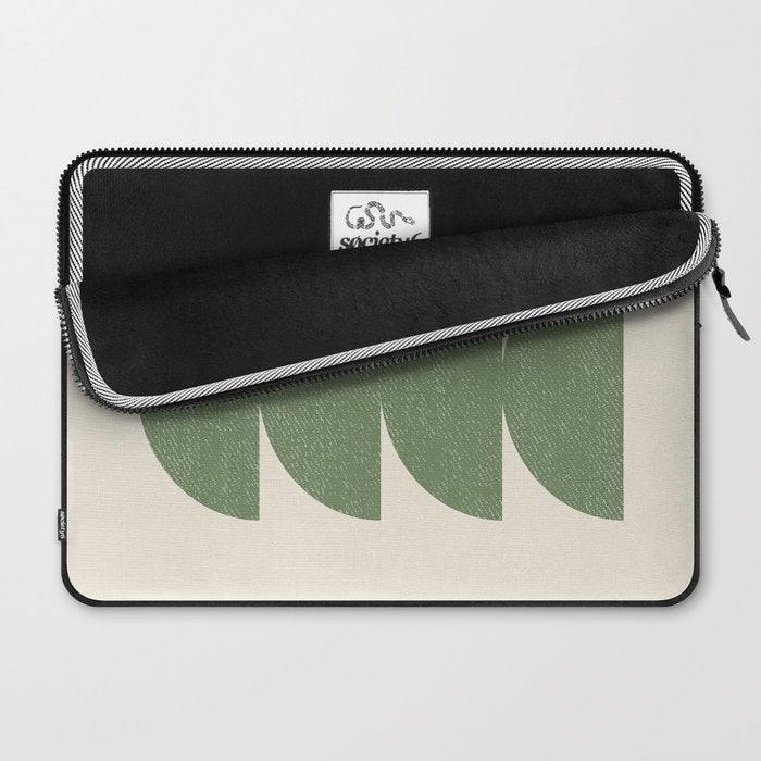 Half Circle 3 - Green Laptop Sleeve Gallery Image 2