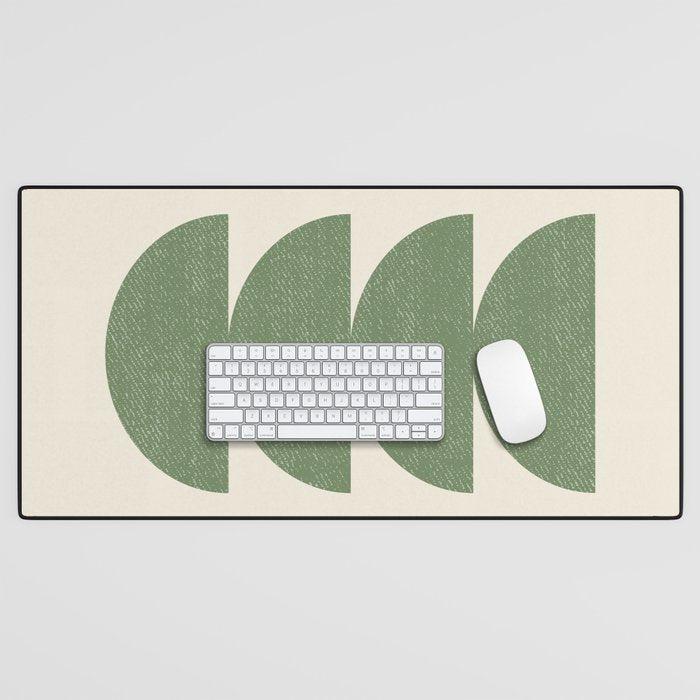 Half Circle 3 - Green Desk Mat Gallery Image 1