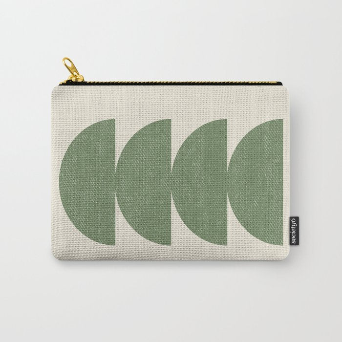 Half Circle 3 - Green Carry All Pouch Gallery Image 1