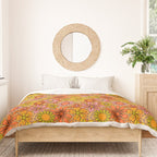 Groovy Flowers in Orange Duvet Cover Gallery Image 3