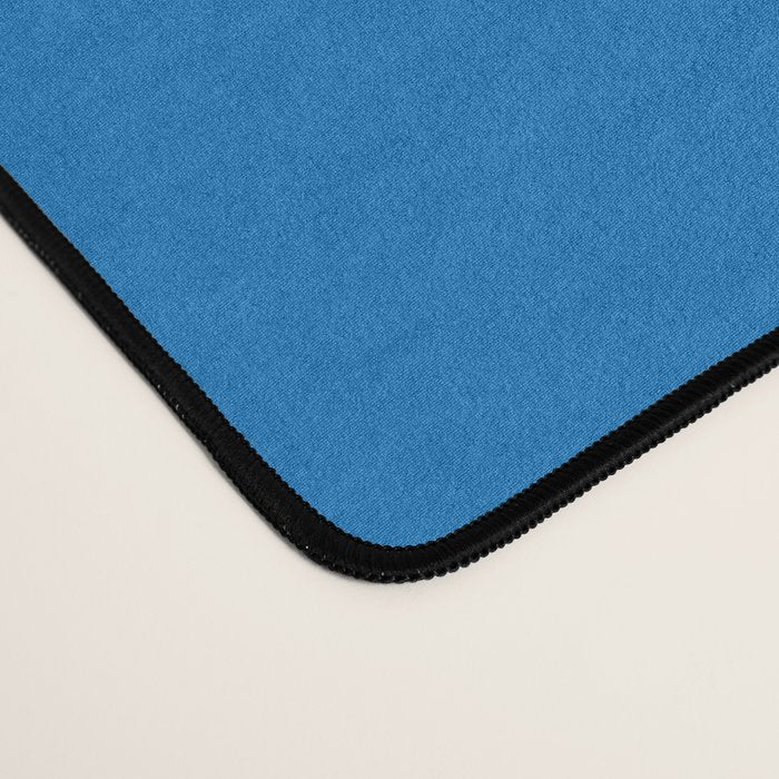 Mid Century Modern Abstract Retro Piquet Minimalist Pattern Blue Black White Desk Mat Gallery Image 4