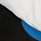 Mid Century Modern Abstract Retro Piquet Minimalist Pattern Blue Black White Comforter Gallery Image 4