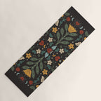 Folk Floral | Fall Colors Yoga Mat Gallery Image 1