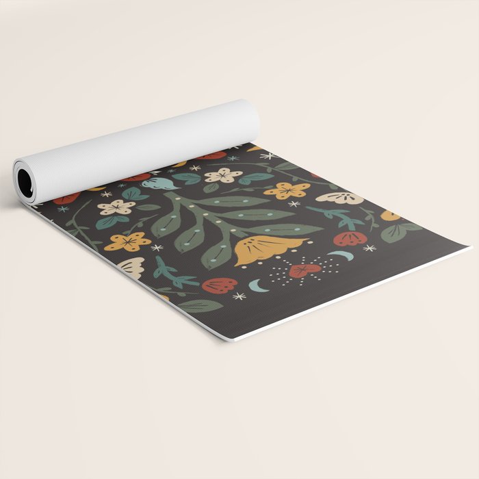 Folk Floral | Fall Colors Yoga Mat Gallery Image 2