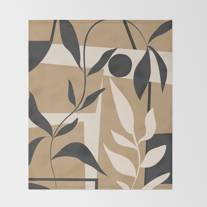 Abstract Foliage 2 Throw Blanket Gallery Image 2