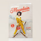 Ski Bunny Beer Pinup Stationery Card Gallery Image 2
