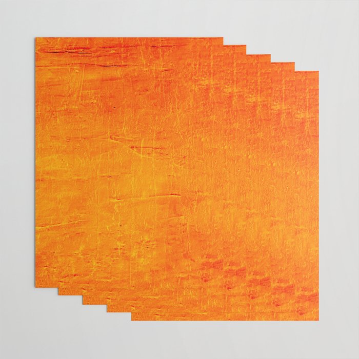 Orange Sunset Textured Acrylic Painting Wrapping Paper Gallery Image 3