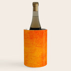Orange Sunset Textured Acrylic Painting Wine Chiller Gallery Image 1