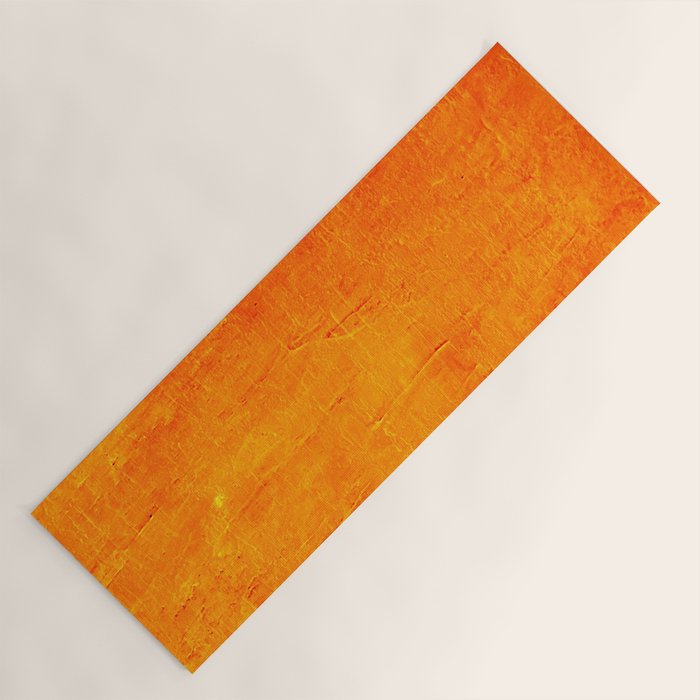 Orange Sunset Textured Acrylic Painting Yoga Mat Gallery Image 1