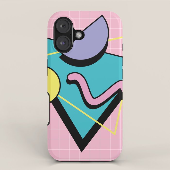 Memphis pattern 73 - 80s / 90s Retro iPhone Case Gallery Image 1