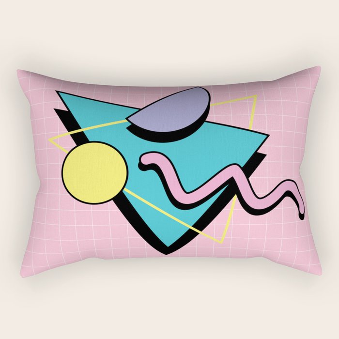 Memphis pattern 73 - 80s / 90s Retro Rectangular Pillow Gallery Image 2