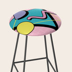 Memphis pattern 73 - 80s / 90s Retro Stool Gallery Image 2
